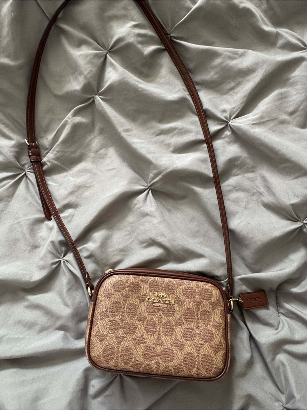 Coach Jaimie mini camera bag Brown Signature Crossbody